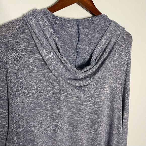 LA BLANCA Indigo Beach Sweater Hoodie swimsuit cover up gray plus size 2X NWT - Picture 7 of 10